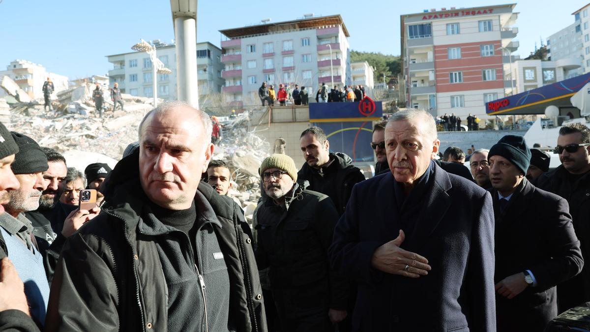 Turkish President Recep Tayyip Erdogan visits Hatay after major earthquake