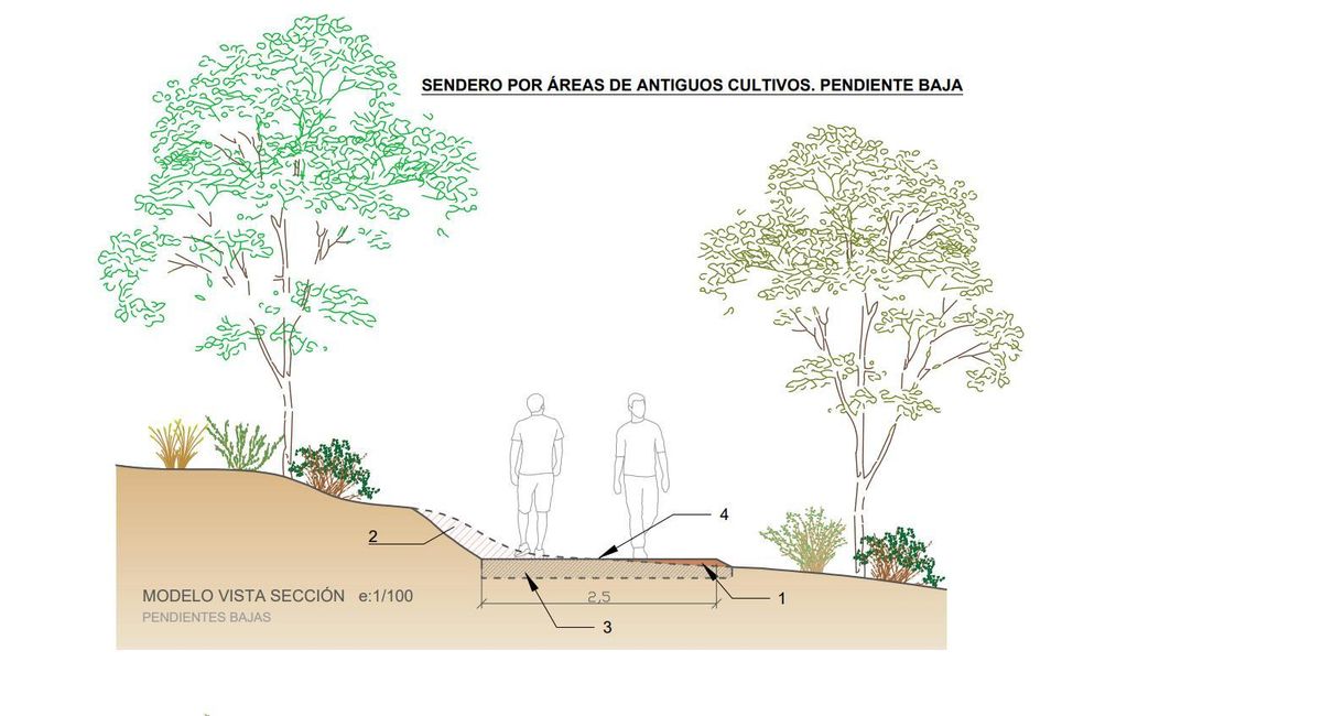 Una de las intervenciones del proyecto en el Camí de Les Solsides
