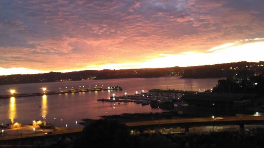 Amanecer, hoy, en A Coruña.