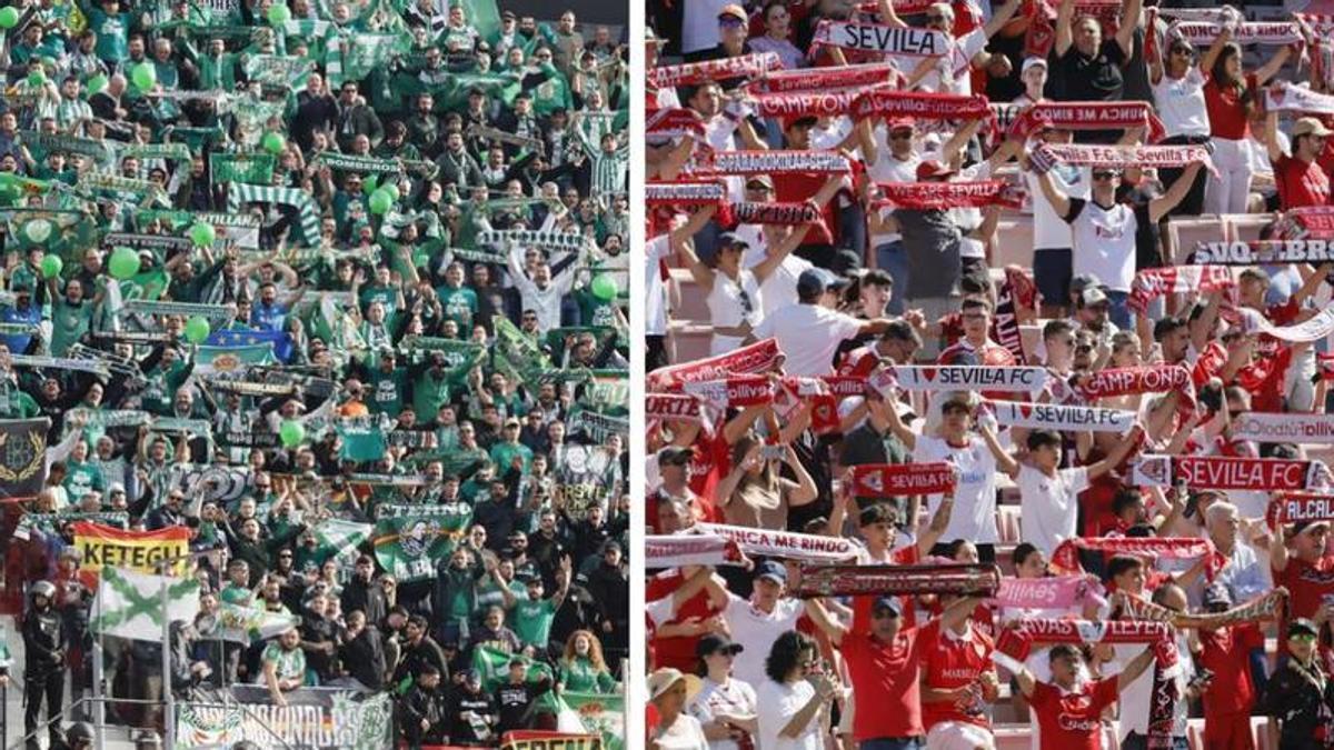Aficionados del Real Betis y del Sevilla FC