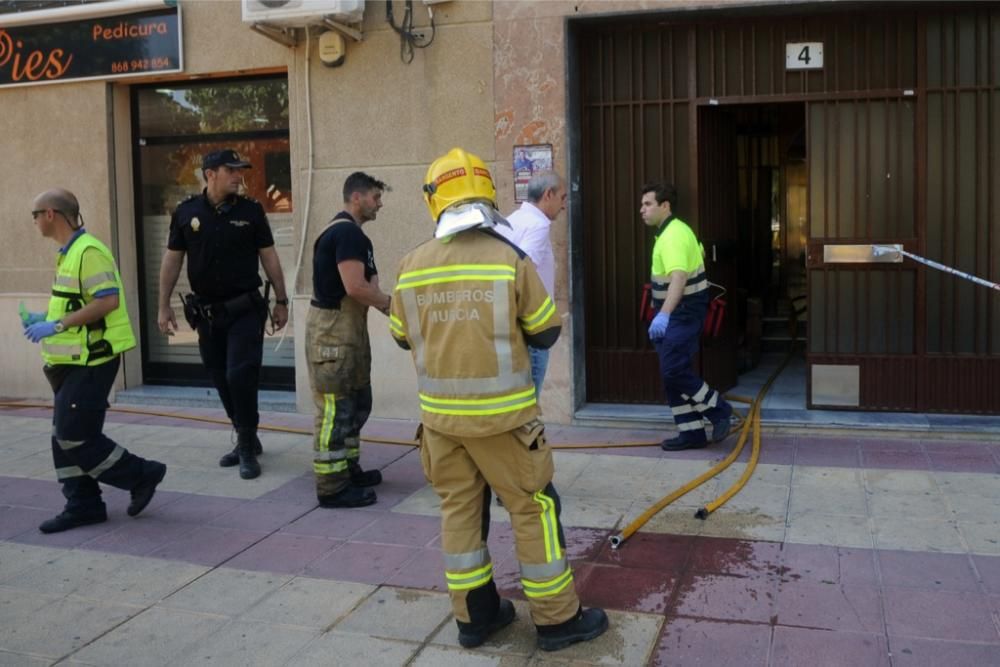 Alarma por un incendio en el barrio de La Flota