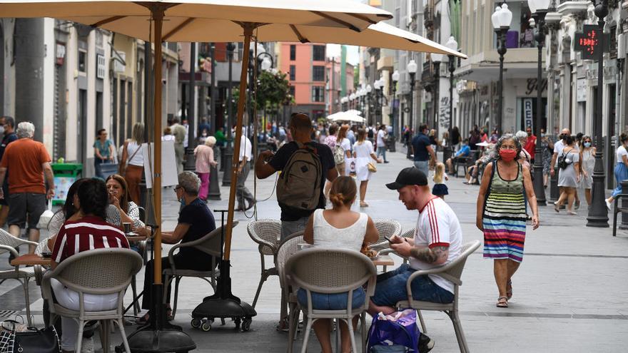 Terrazas llenas en Triana la semana pasada