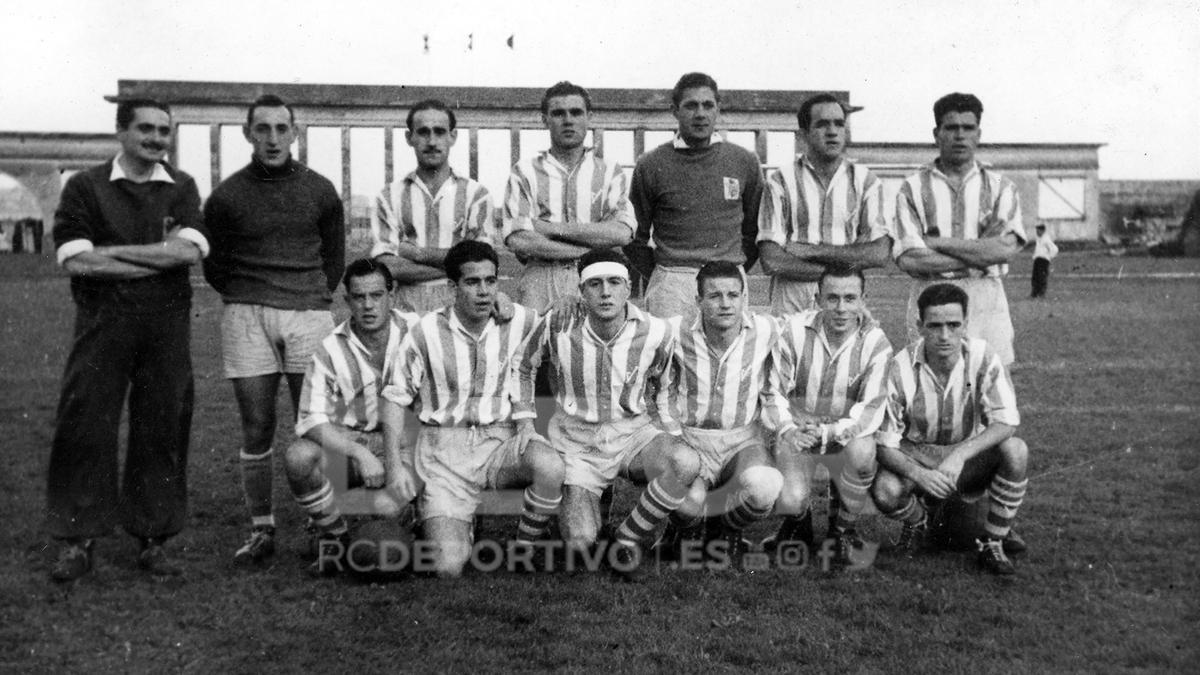 Formación del equipo del que formó parte Pedro Tomé, ahora fallecido.