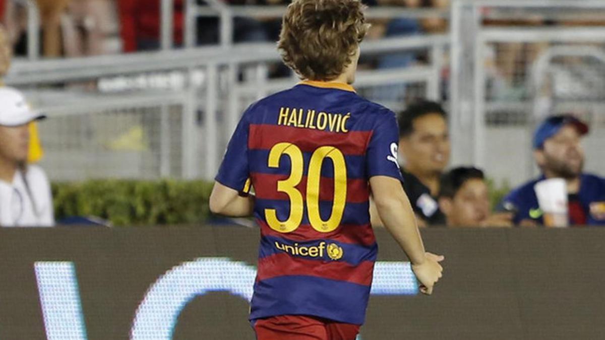 Halilovic, en un partido de pretemporada con el Barça