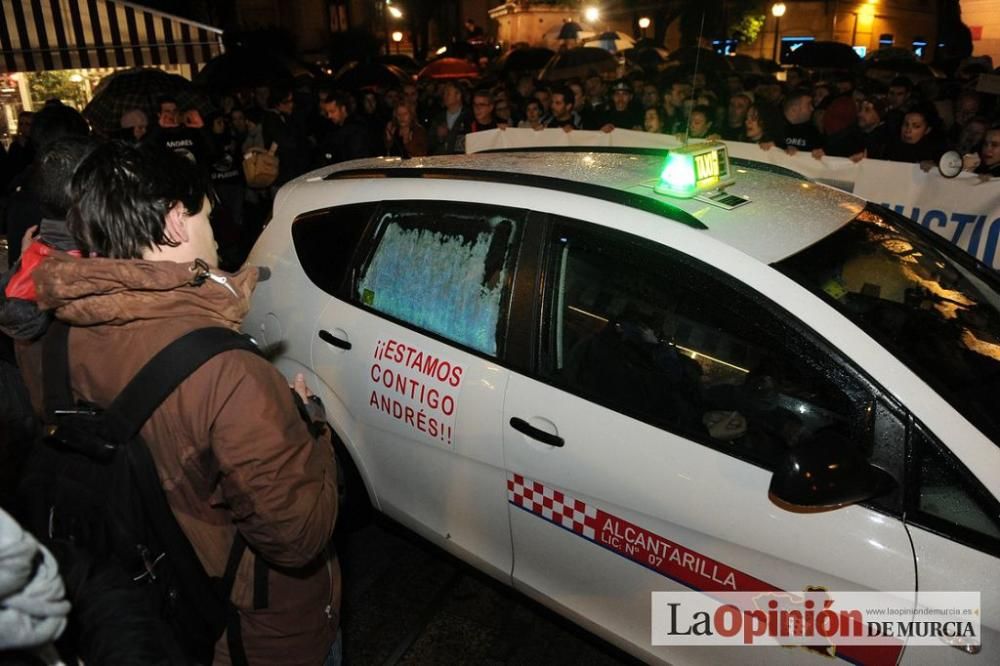 Protesta por la agresión a Andrés Martínez