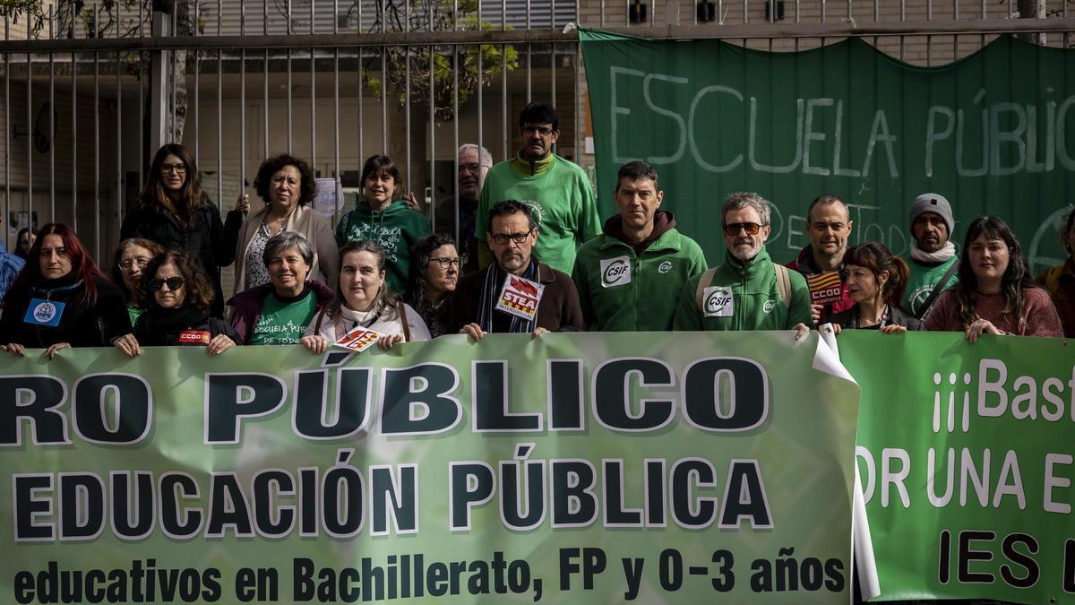Imagen de archivo de una concentración en defensa de la escuela pública.