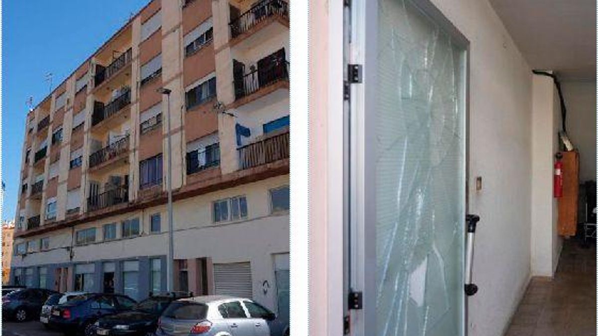 Imagen de la finca y del portal en el que tuvo lugar el secuestro.