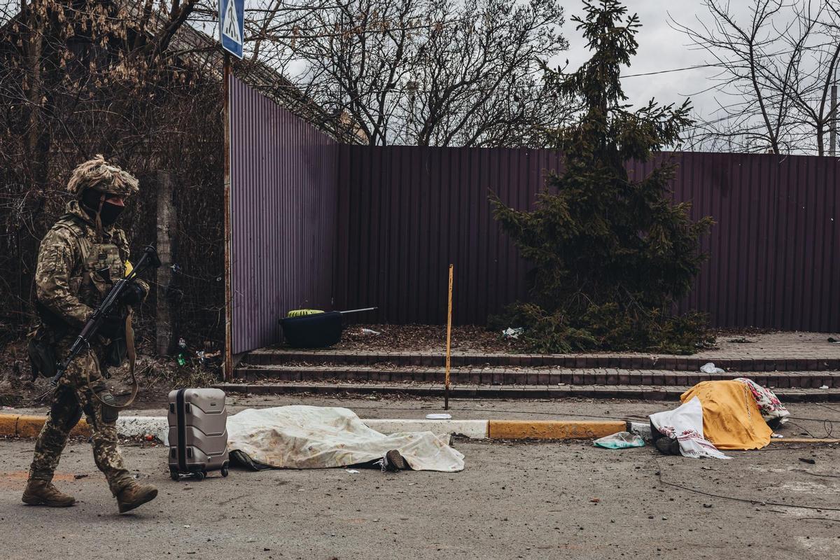 Bombardeo en la ciudad ucraniana de Irpin