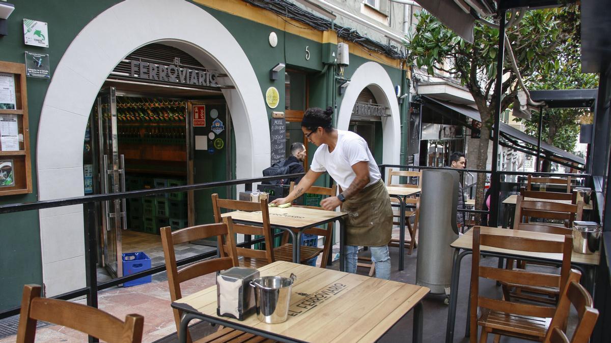 La sidrería El Ferroviario.