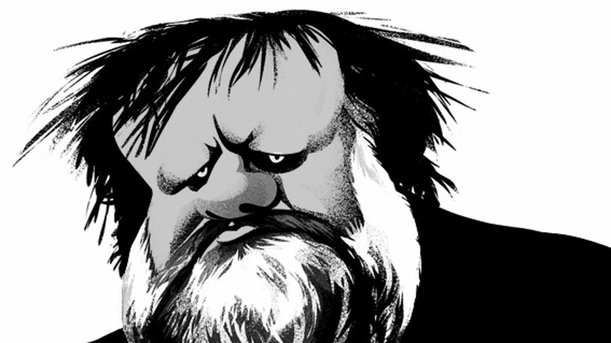 El filósofo Slavoj Žižek, visto por el ilustrador Pablo García.