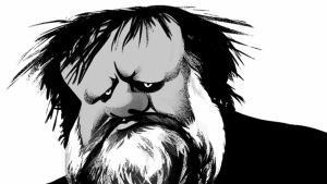 El filósofo Slavoj Žižek, visto por el ilustrador Pablo García.