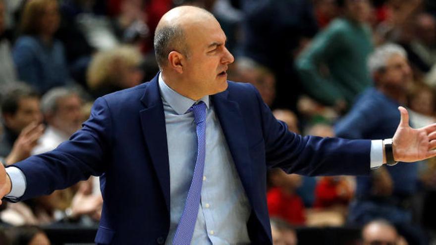 Jaume Ponsarnau, en el partido ante Monbus Obradoiro