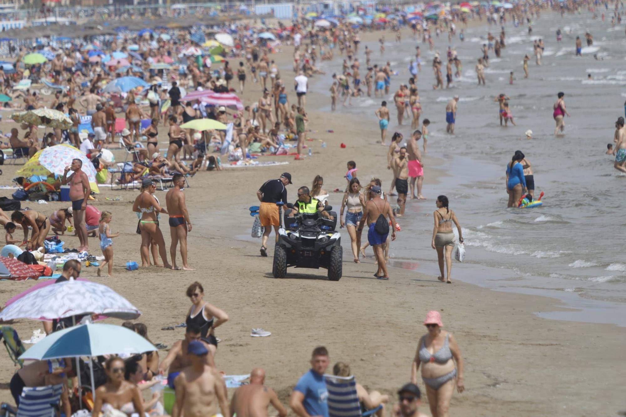 Playas llenas el último fin de semana de julio