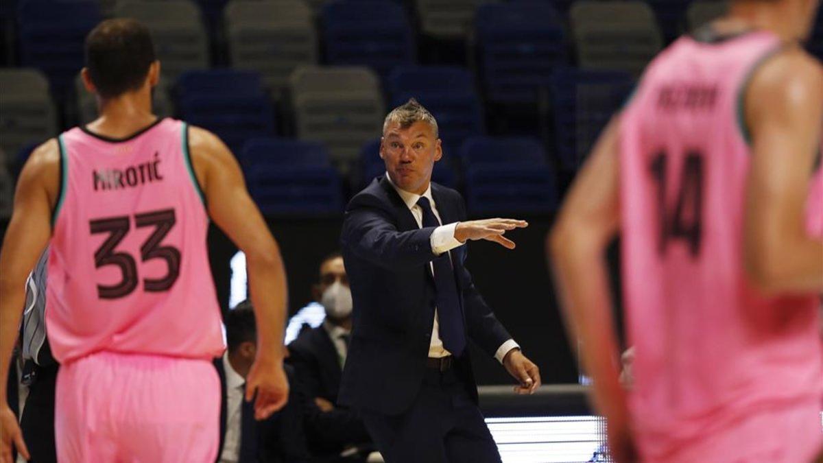 Jasikevicius, en un momento del choque disputado en Málaga