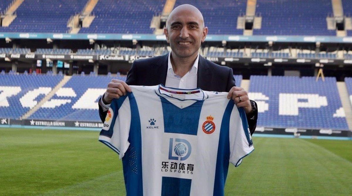 Abelardo Fernández, en su presentación como entrenador del Espanyol, el pasado 30 de diciembre.