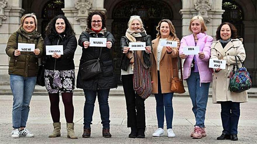 Las siete mujeres que participan en este reportaje y que se han dedicado a los cuidados de familiares o los han necesitado, esta semana.