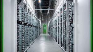 Interior dun centre de dades de Microsoft.