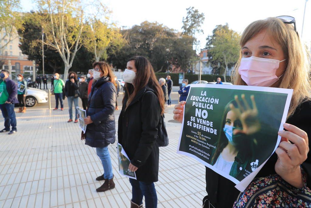 Protesta de la Marea Verde en Cartagena