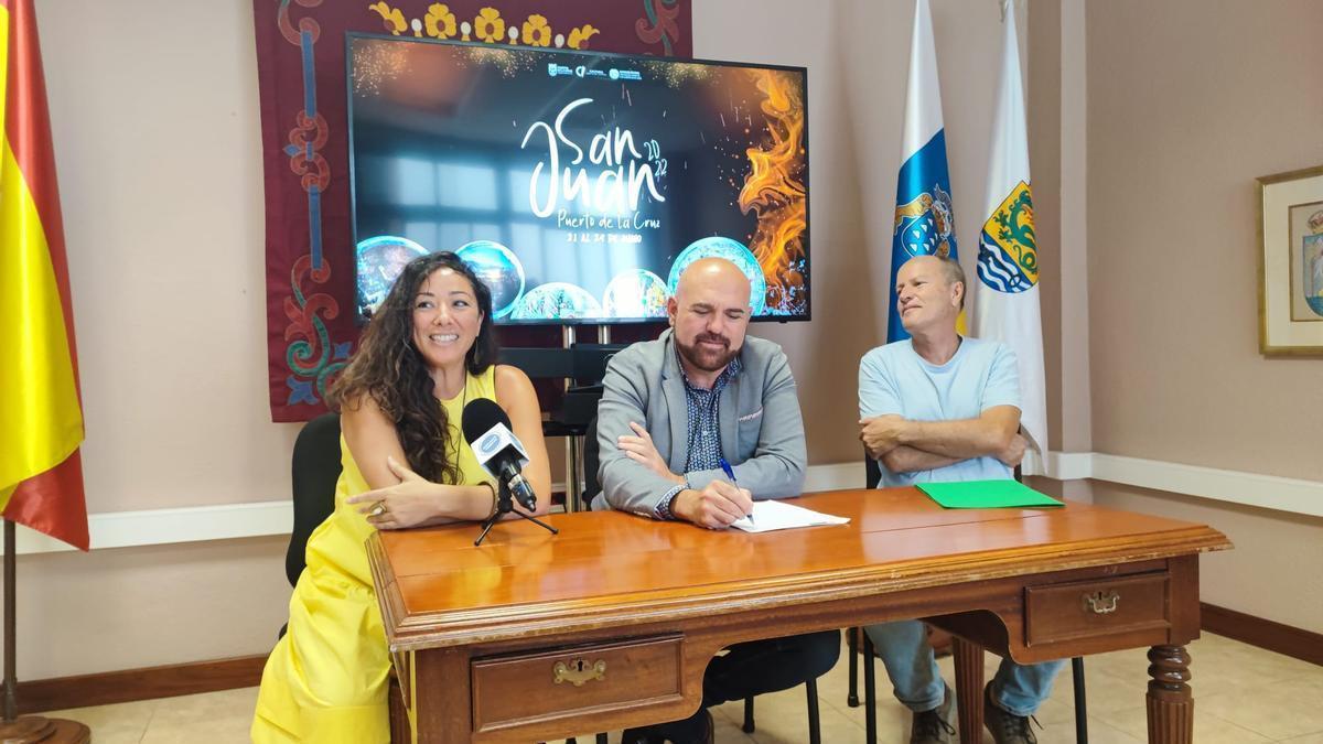 Nuria Hernández, Marco González y Amílcar Fariña