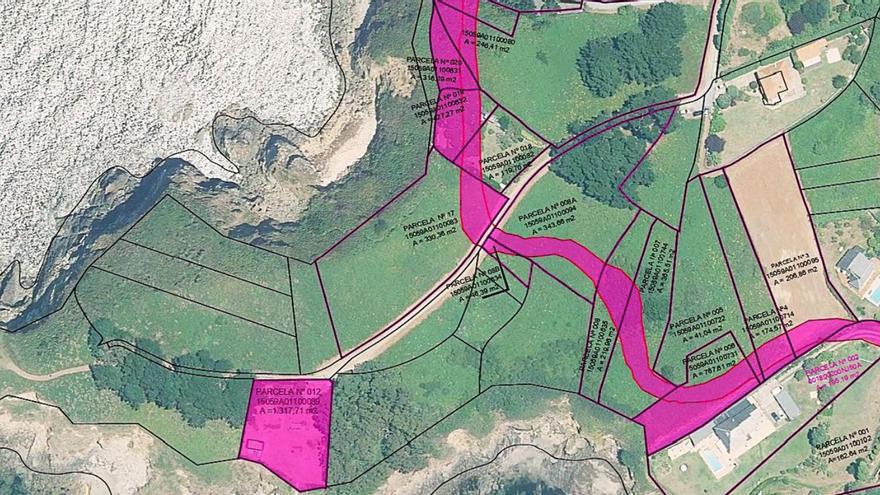 Una de las partes del trayecto, sombreado, a su paso por Boi de Canto. |  LOC