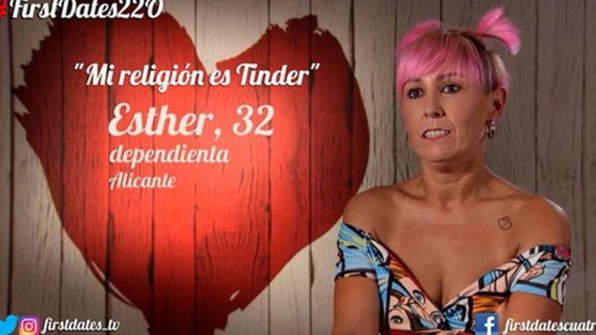 La alicantina Esther, la devota de Tinder que usó un vibrador durante su cita en First Dates