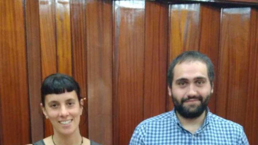 Amaya Caunedo y Jonatan López, en la presentación de las jornadas.