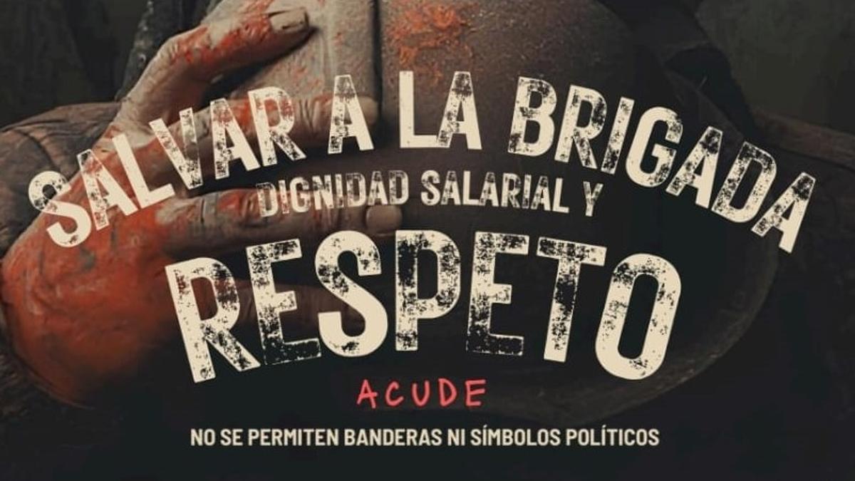 Fragmento del cartel para anunciar la protesta.