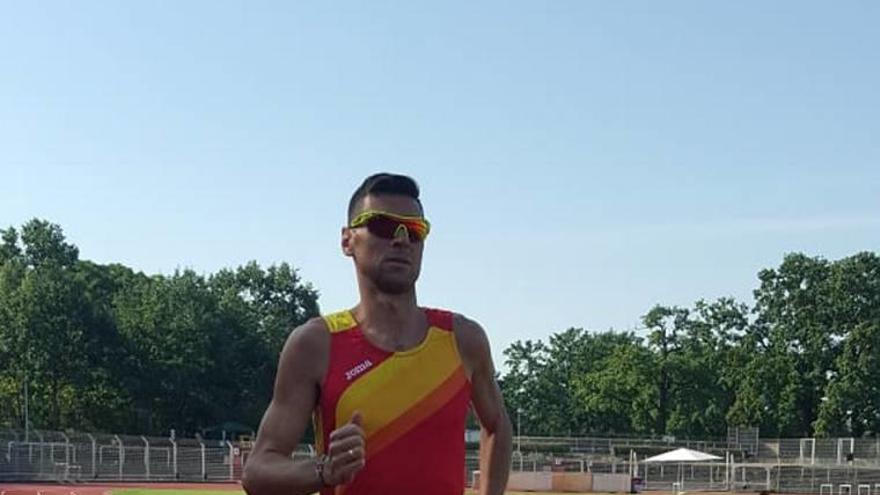 Camilo José Santiago, entrenando en Berlín.