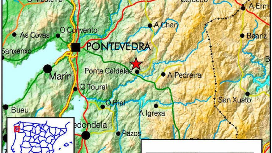 Mapa con el epicentro del seismo de hoy. // IGN