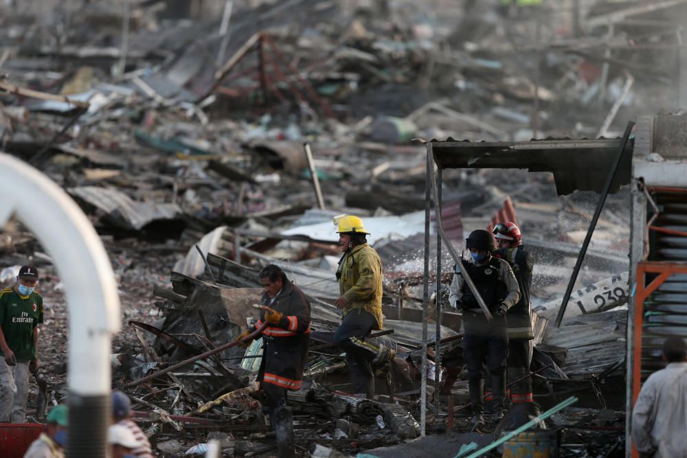 Explosión en un mercado pirotécnico en México