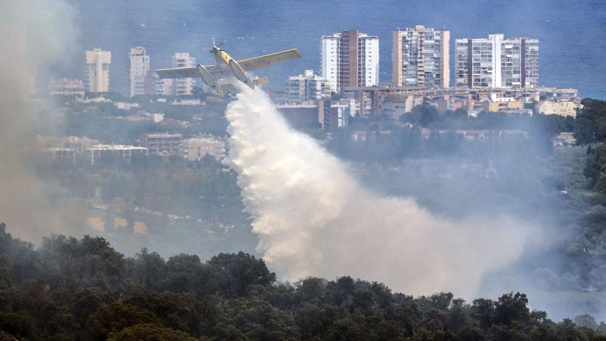 Incendio forestal en Castell d’Aro y Santa Cristina d’Aro