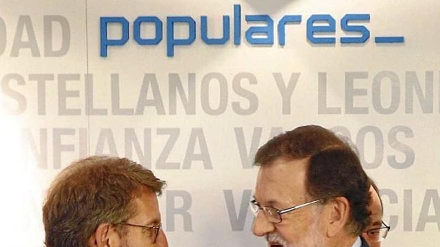 Mariano Rajoy felicita Núñez Feijóo pels resultats a Galícia