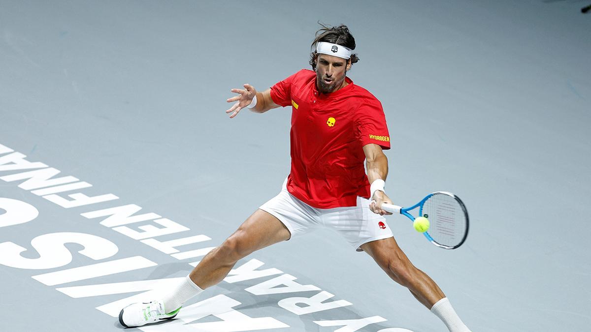 Feliciano durante la final de la Copa Davis.