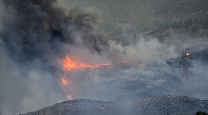 TEJEDA. Incendio en La Cumbre, carretera Tejeda a Artenara.  | 11/08/2019 | Fotógrafo: José Pérez Curbelo