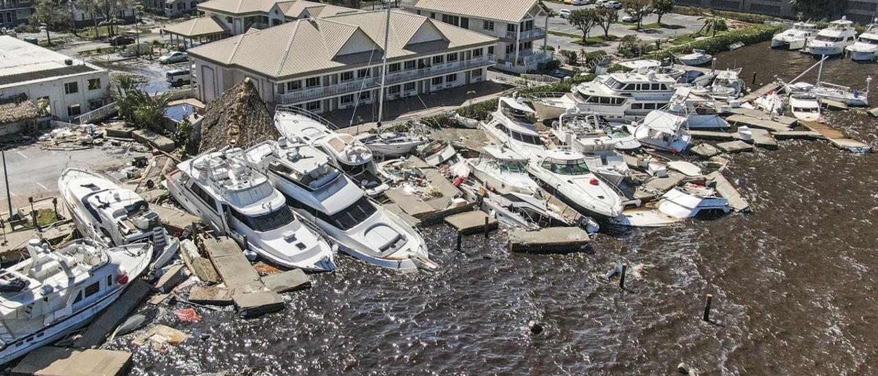 Destrucción provocada por Ian a su paso por Florida.