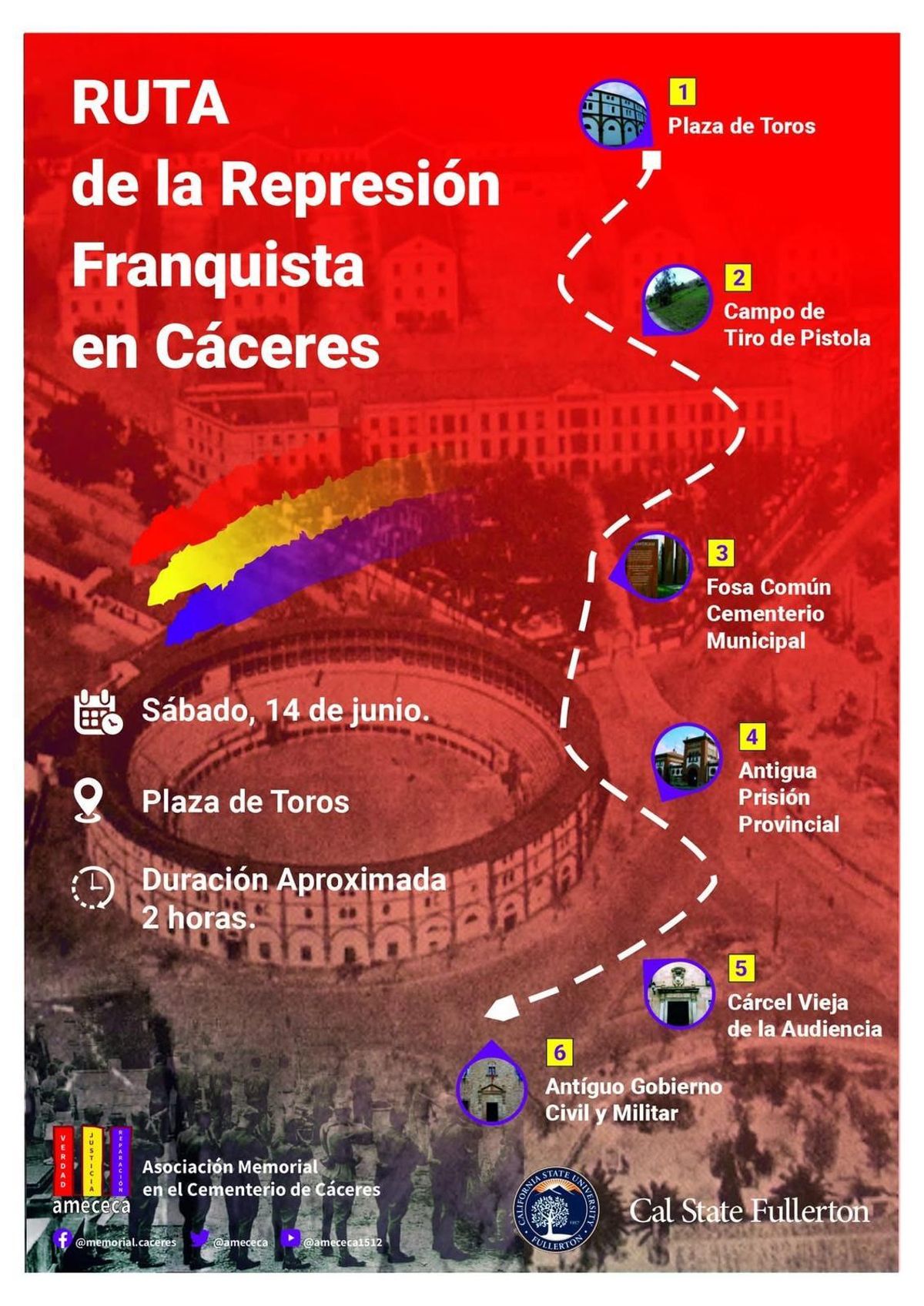 Fotogalería | Estudiantes de California conocen la Ruta de la Represión Franquista en Cáceres
