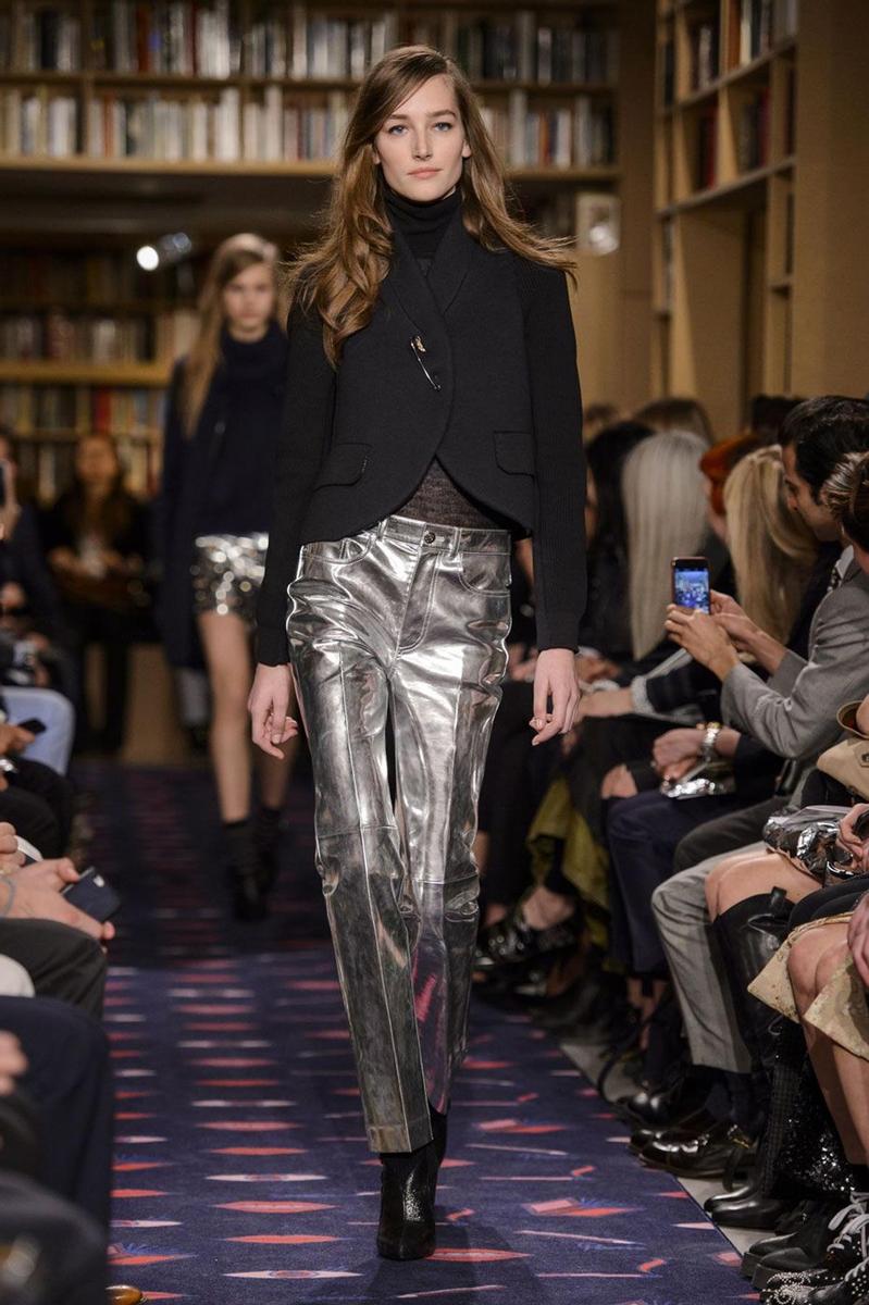 Sonia Rykiel Otoño-Invierno 2015/16, pantalones en plata