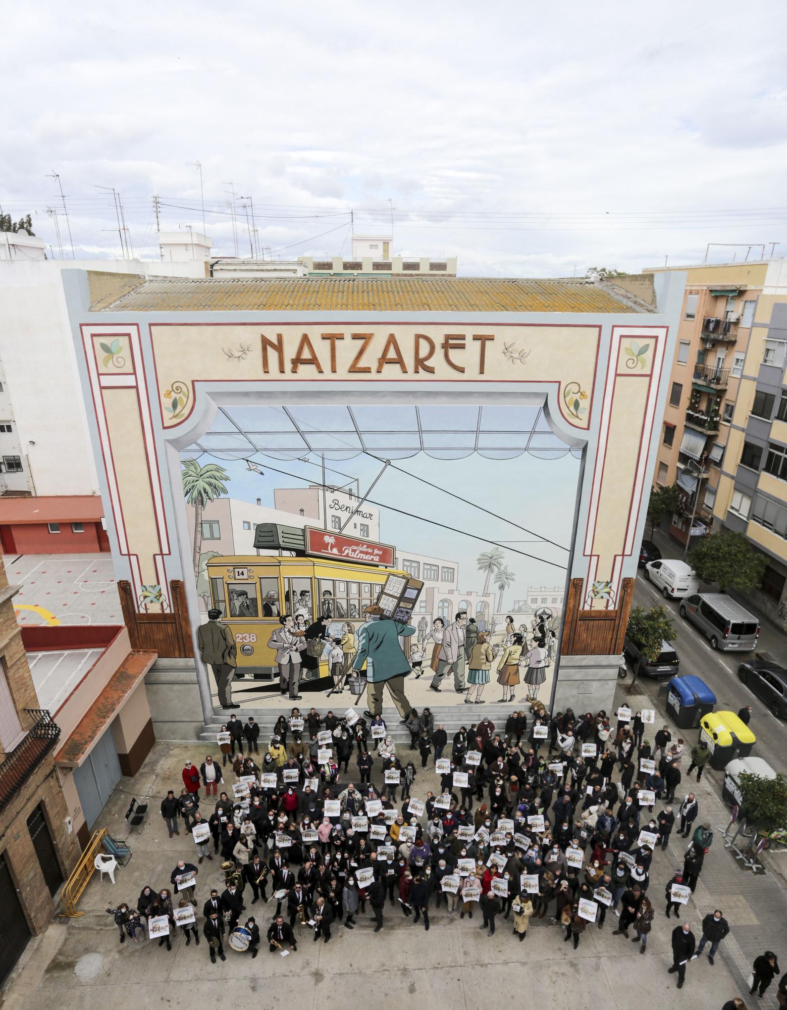 Así es el mural costumbrista de Paco Roca y Martín Forés en Natzaret