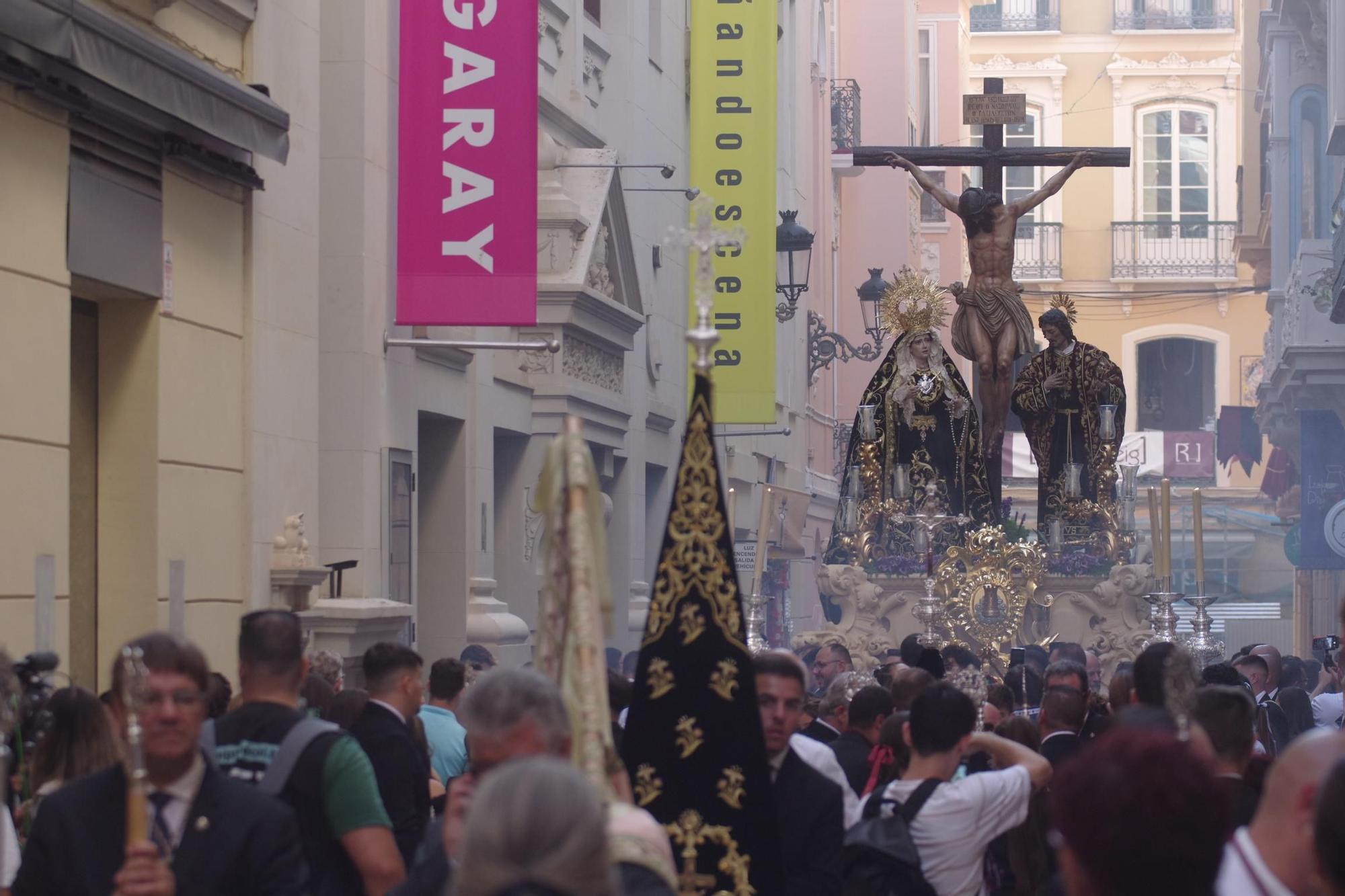 Procesión de la hermandad del Puerto de la Torre por el Centro de Málaga