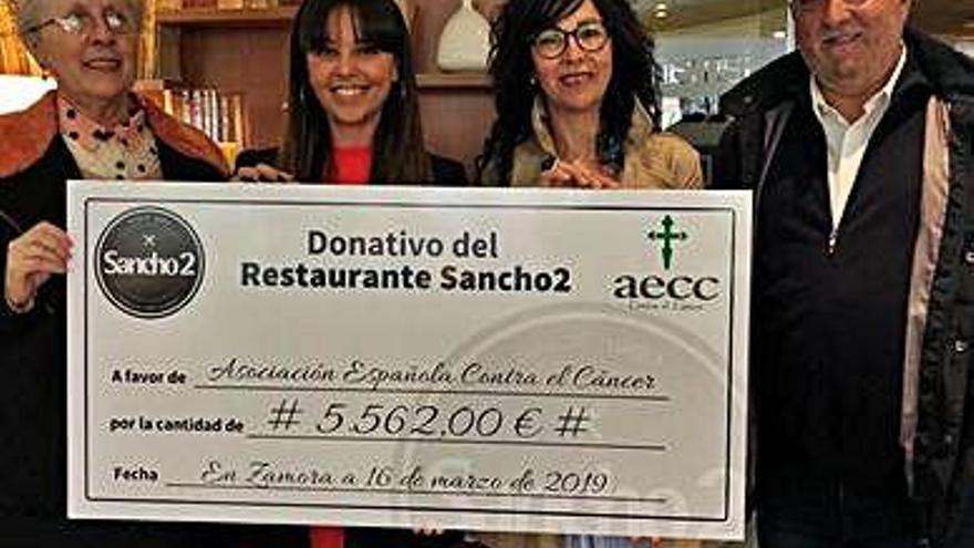 Donan más de 5.500 euros para la AECC