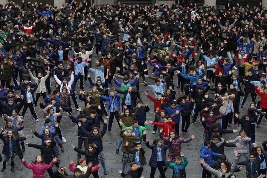 Así ha quedado el "flashmob" por el Día de la Paz