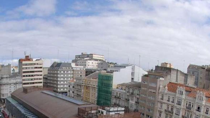 Fotografía aérea de la plaza de Lugo. / carlos pardellas