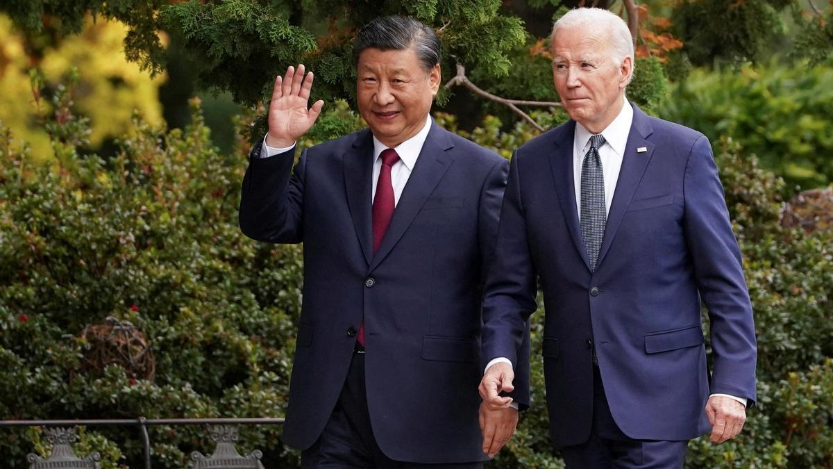 Xi Jinping y Joe Biden, durante la reunión que mantuvieron en Woodside (California) el pasado 15 de noviembre.
