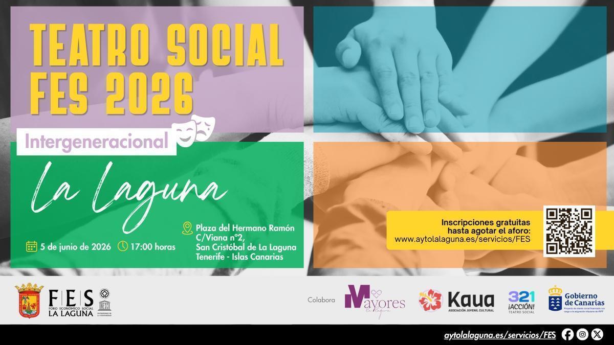 Cartel de la segunda dición del Teatro Social FES Intergeneracional