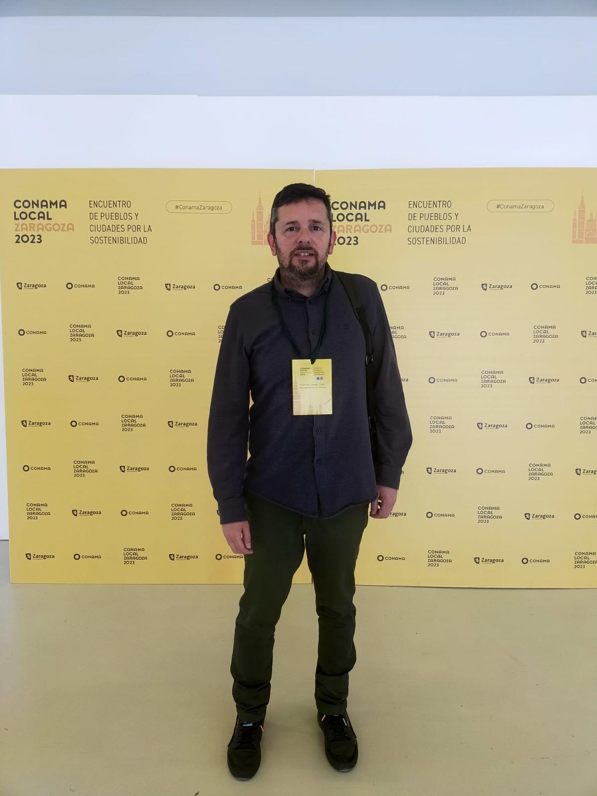 El concejal de Medio Ambiente de Villena, Francisco Iniesta, en el Congreso Nacional de Medio Ambiente.