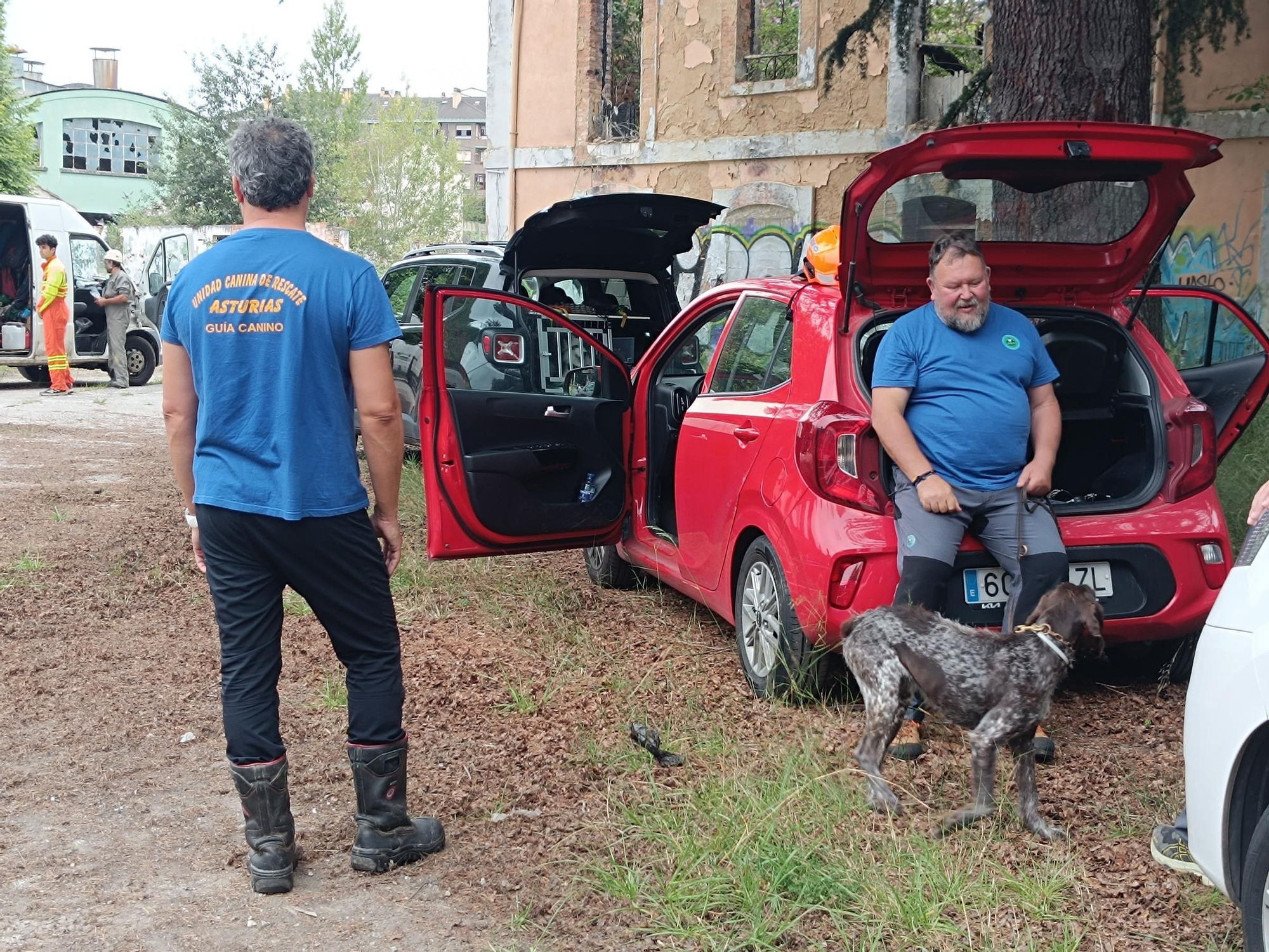 Así entrena la Unidad Canina de Rescate del Principado de Asturias, con sede en La Morgal