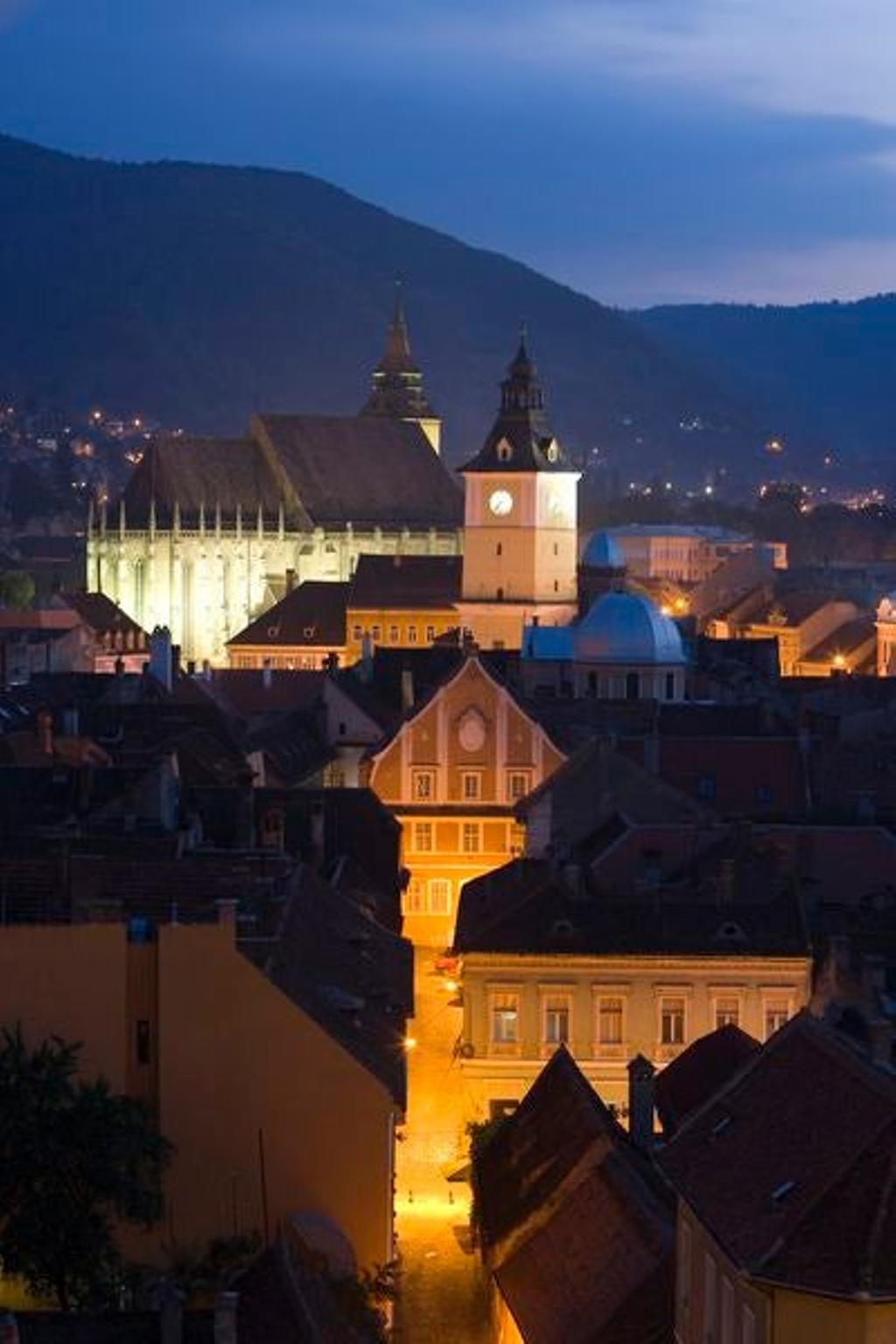 Vista aérea de la localidad de Brasov