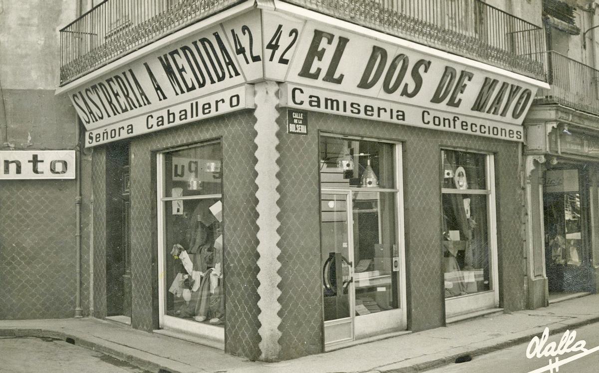 La sastrería Dos de Mayo, durante los años 70