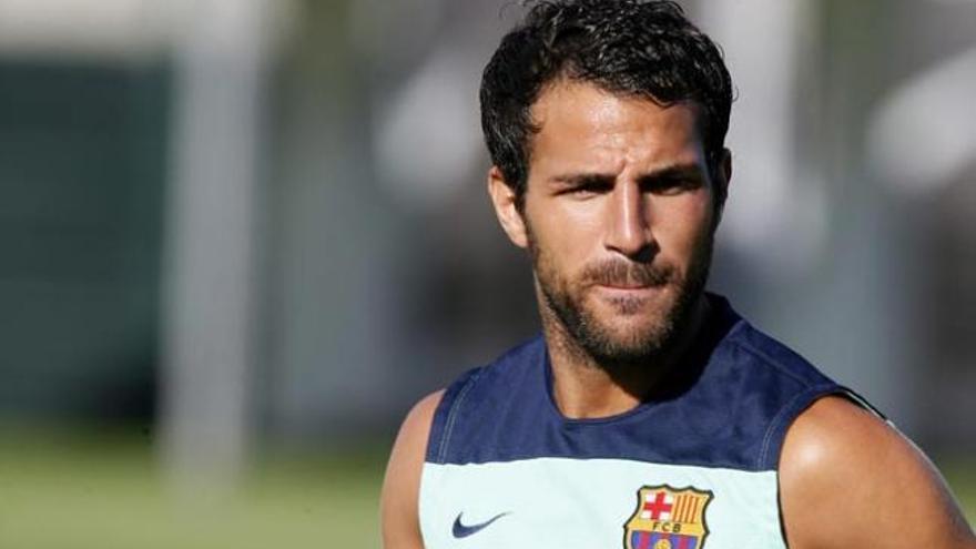 Cesc Fábregas, en un entrenamiento.