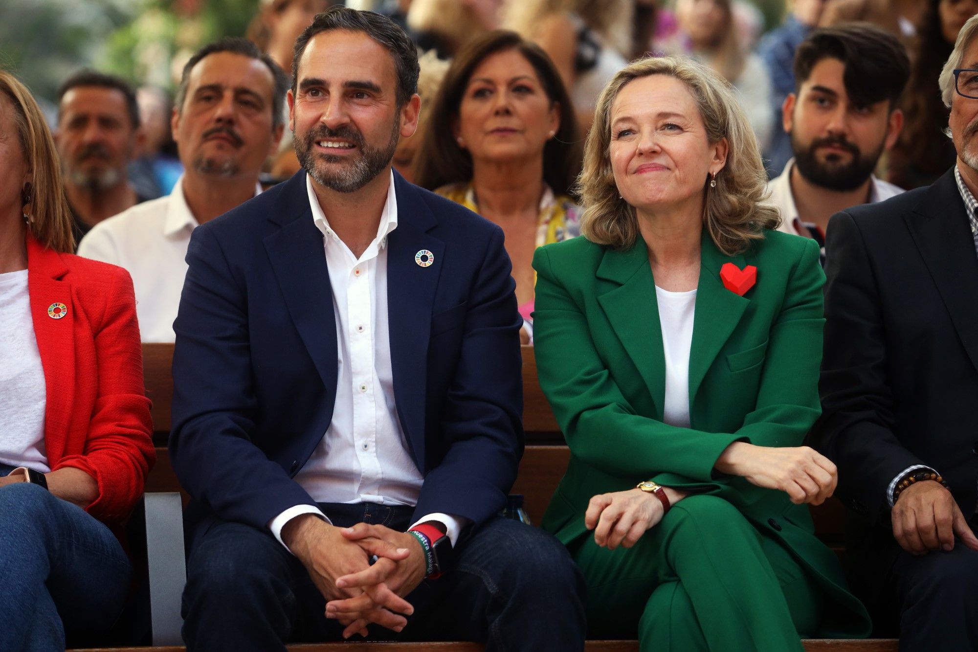 Calviño y Espadas apoyan a Dani Pérez en el acto de fin de campaña del PSOE en Málaga capital